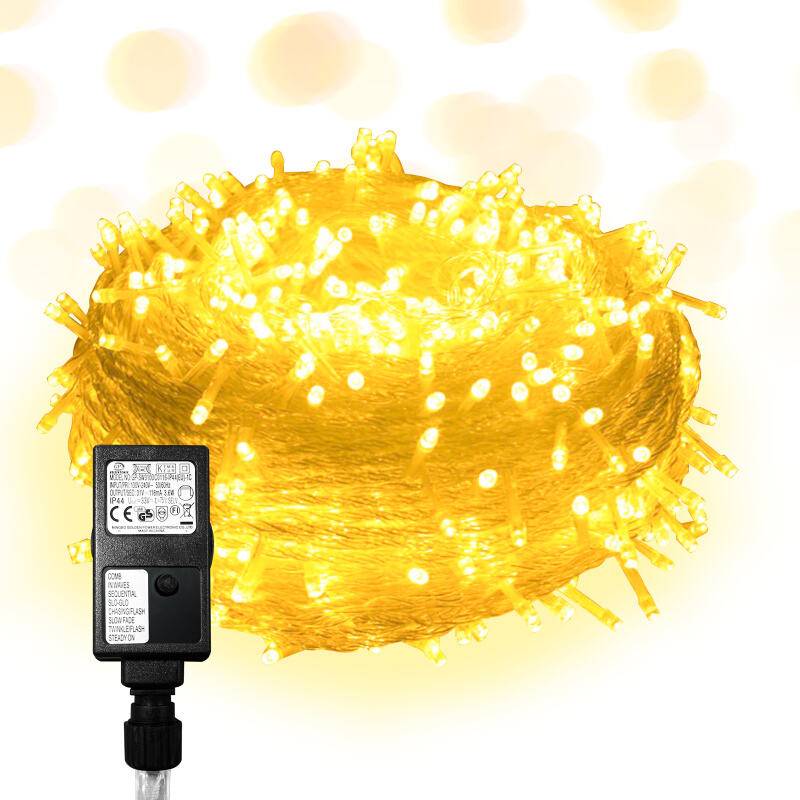 20M 200 Lichterkette LED Lichterkette Warmweiß Weihnachtsbeleuchtung Garten Deko Weihnachten