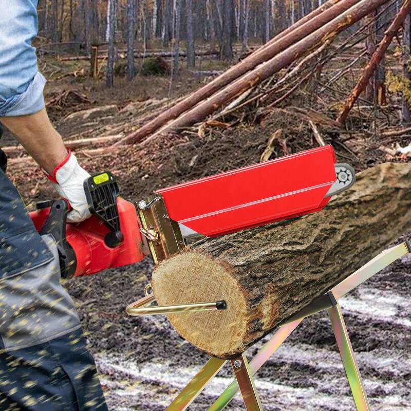 Sägebock für Brennholz Holzsägebock mit Kettensägenhalter Holz Säge Bock Kettensäge Sägehilfe