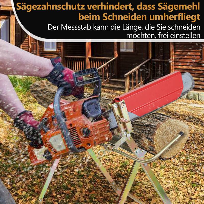 Sägebock für Brennholz Holzsägebock mit Kettensägenhalter Holz Säge Bock Kettensäge Sägehilfe