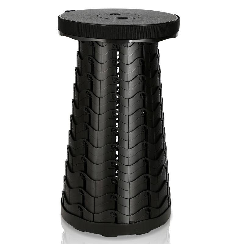 Tragbarer Klappstuhl klappbarer Campinghocker Gartenstuhl für Camping,Picknick 45x26CM Schwarz