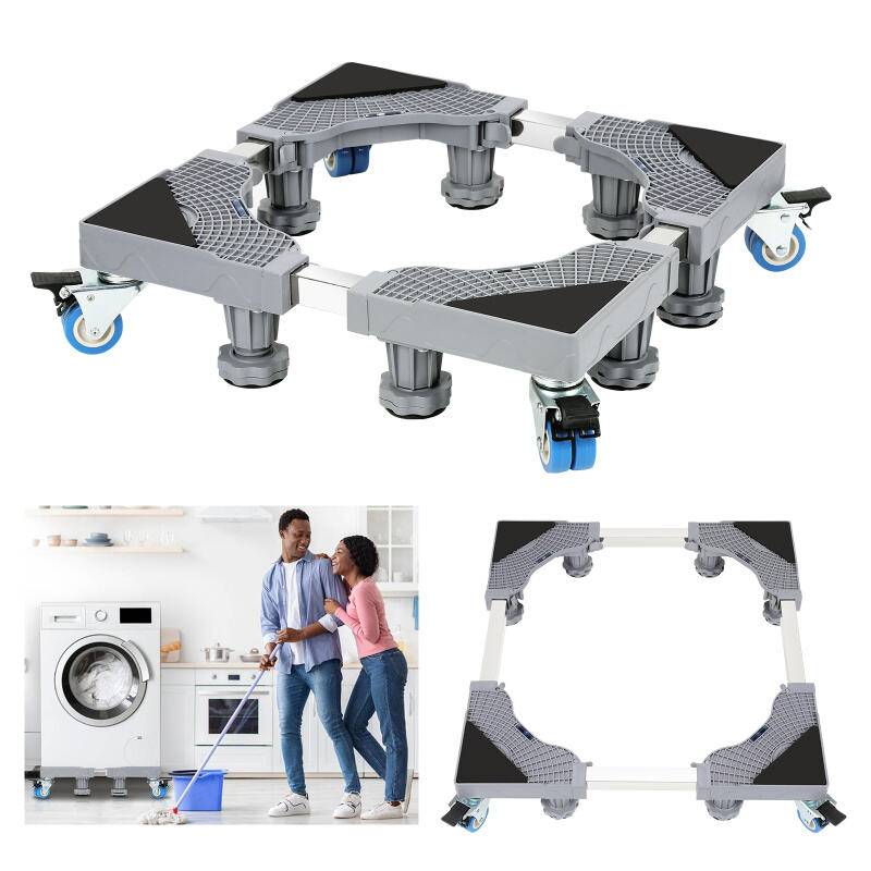 Waschmaschinen Untergestell Waschmaschinensockel Einstellbare für Waschmaschine 8 Beine+4 Räder