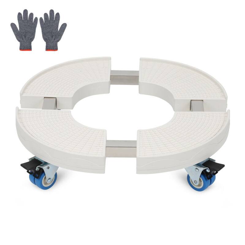 1x Pflanzenroller 38-52cm Einstellbar Pflanzen Rollbrett Tragkraft 300 kg Blumenroller Rollbar mit Rollen Weiß