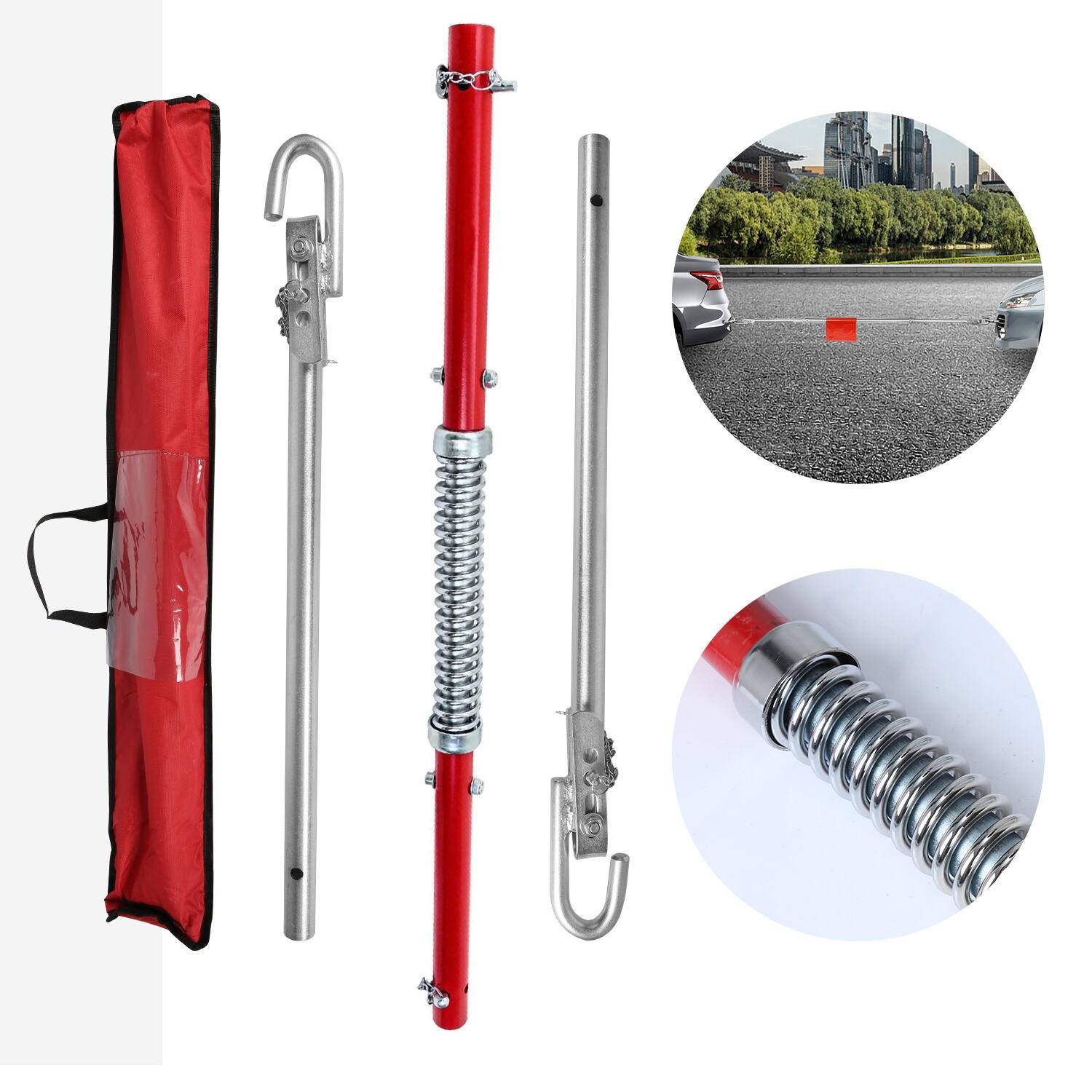Abschleppstange bis zu2tonnen Sicherheits-Autozugstange mit Stoßdämpfer 1,8m 3 teilig
