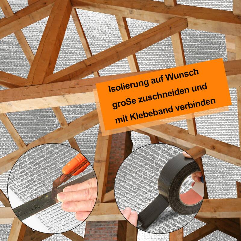1x30m Isolierfolie Dämmfolie Heizkörper Reflexionsfolie Dämmplatte 200 g/m²