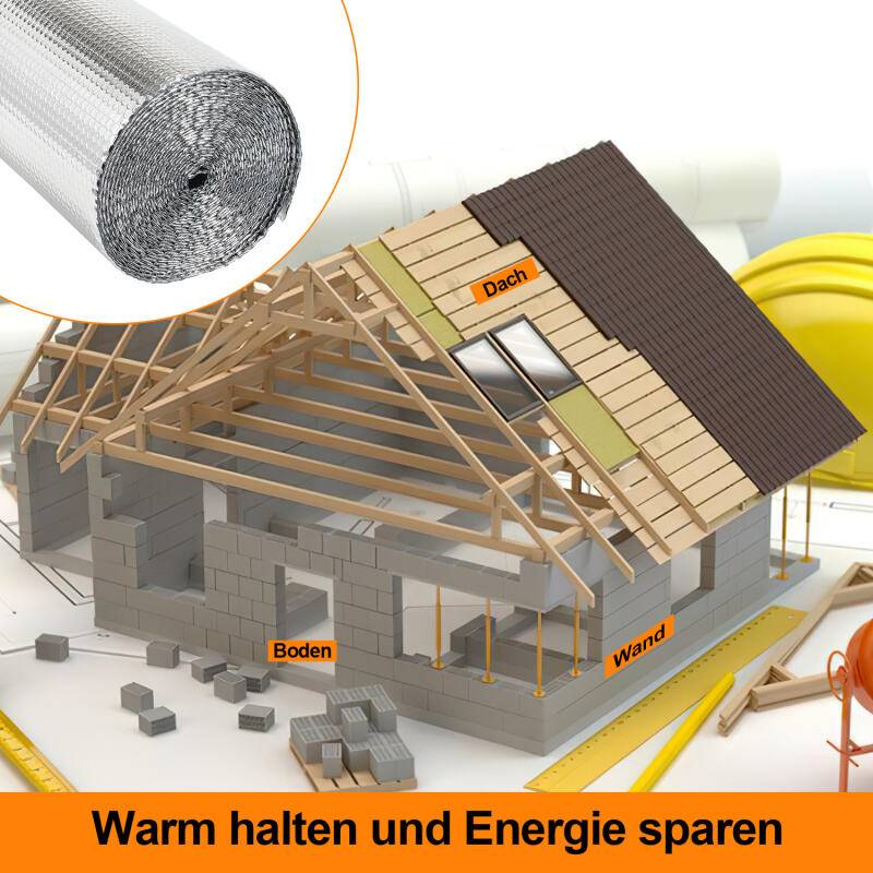 1x30m Isolierfolie Dämmfolie Heizkörper Reflexionsfolie Dämmplatte 200 g/m²