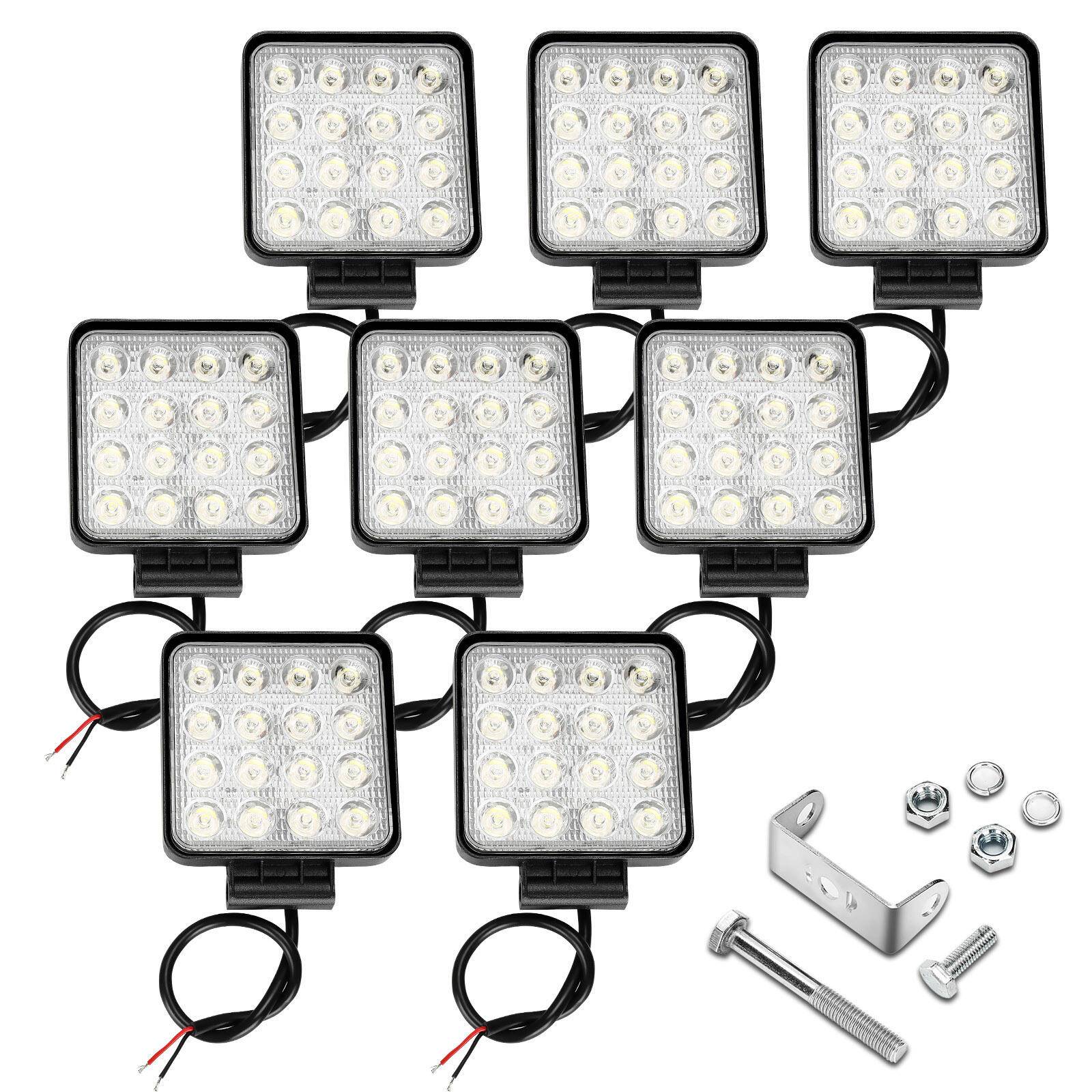 LED Scheinwerfer Arbeitsscheinwerfer 8 Stück LED KFZ 48W Auto Traktor Flutlicht Scheinwerfer, LED, Ausgestattet mit modernster LED-Technologie
