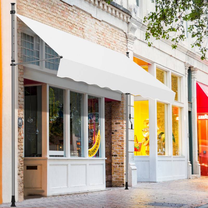 Markise ohne Bohren Klemmmarkise Balkonmarkise für Terrasse Balkon 350cm Creme