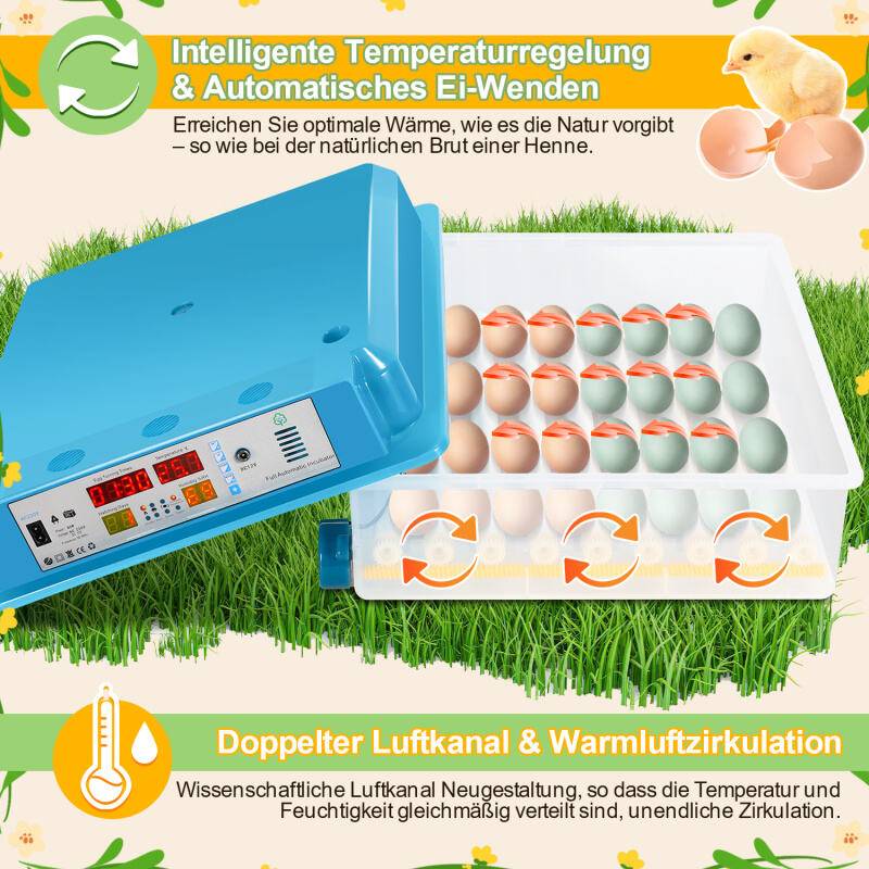 Brutmaschine Küken Eco die Inkubator Brutapparat Brutschrank fur 64 Hühnereier