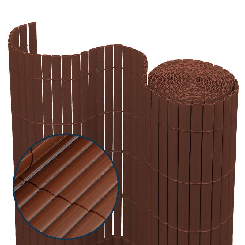 Sichtschutzmatte PVC Sichtschutzzaun braun Windschutz fur Garten Balkon und Terrasse 90x800cm