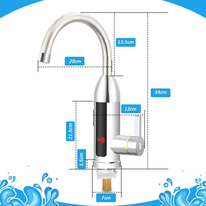 3000W Elektrisch wasserhahn Elektrische Küchenarmatur 360° drehbar