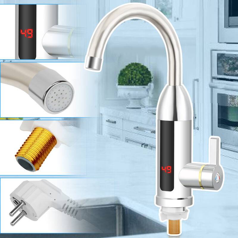 3000W Elektrisch wasserhahn Elektrische Küchenarmatur 360° drehbar
