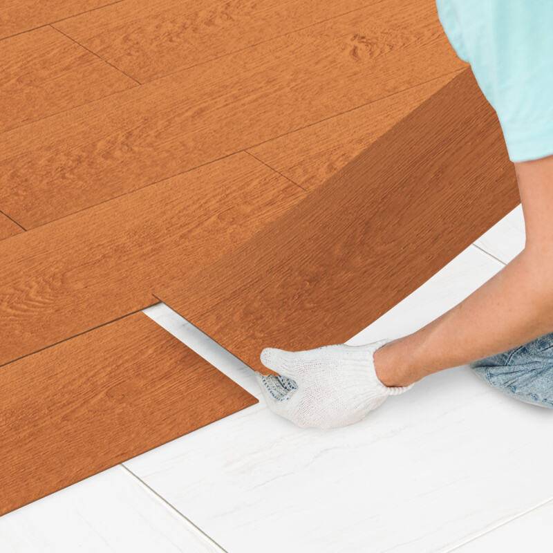 PVC Bodenbelag Vinylboden Selbstklebend mit Holz-Optik 49 Stück 6,84 m² Vinyl Klebefliesen Bodenfliesen Selbstklebend, PVC Boden Rutschfest Wasserfe