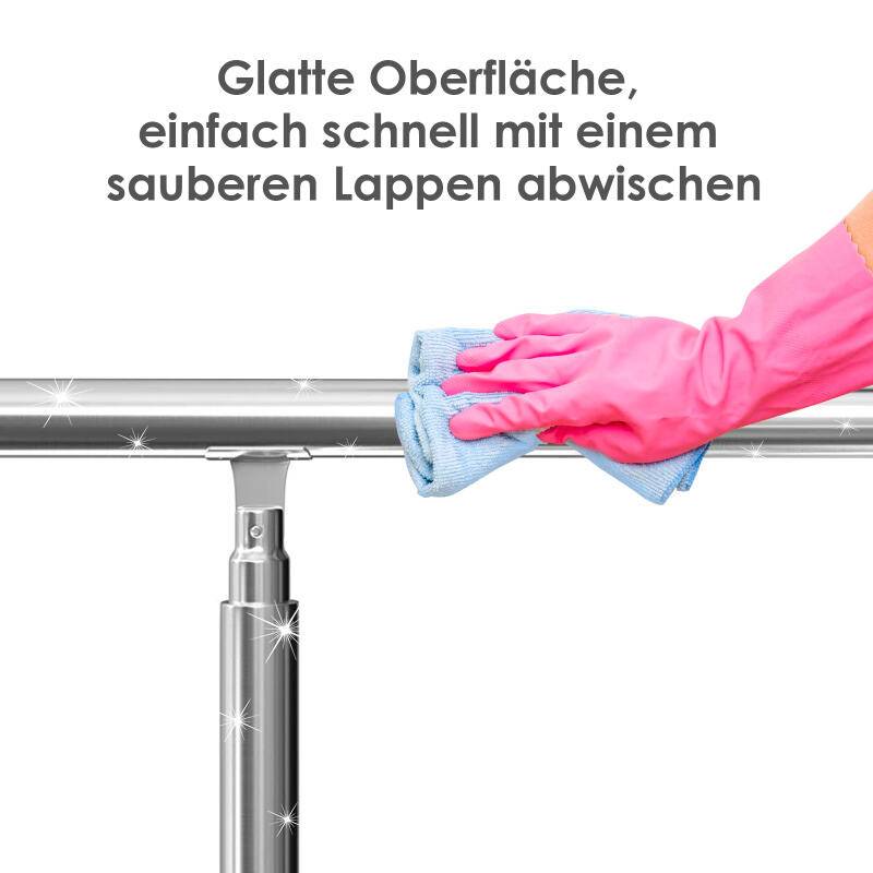 Geländer Treppengeländer Edelstahl Handlauf für Innen und Außen geeignet 100cm mit 4 Querstreben