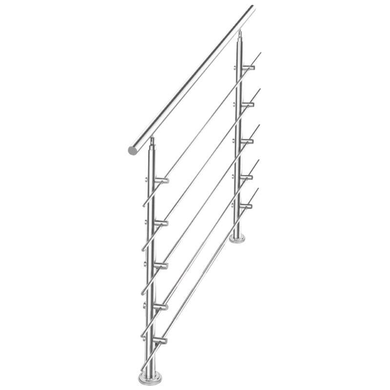 Geländer Treppengeländer Edelstahl Handlauf für Innen und Außen geeignet 180cm mit 5 Querstreben