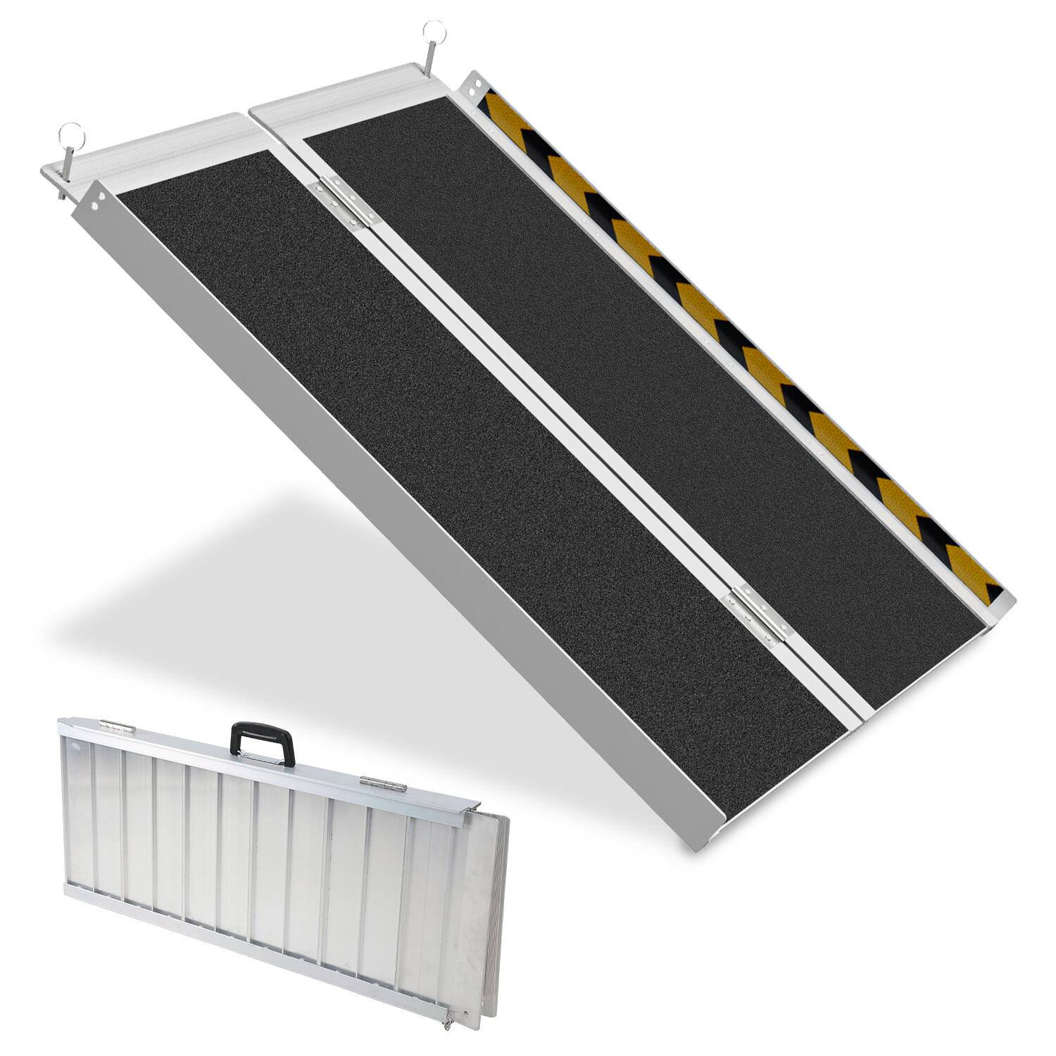 Rollstuhlrampe Rollirampe Auffahrschiene Klappbar Auffahrrampe Alu rutschfeste Oberfläche 91cm bis 270kg