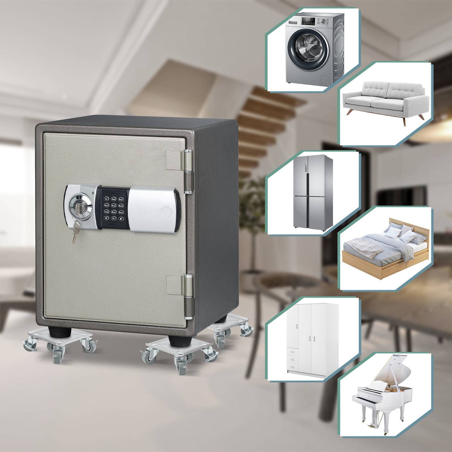 Möbelheber 8 stück Möbelroller 500KG Umzughelfer Möbel Transport Möbelhund Transporthilfe Möbelrücker