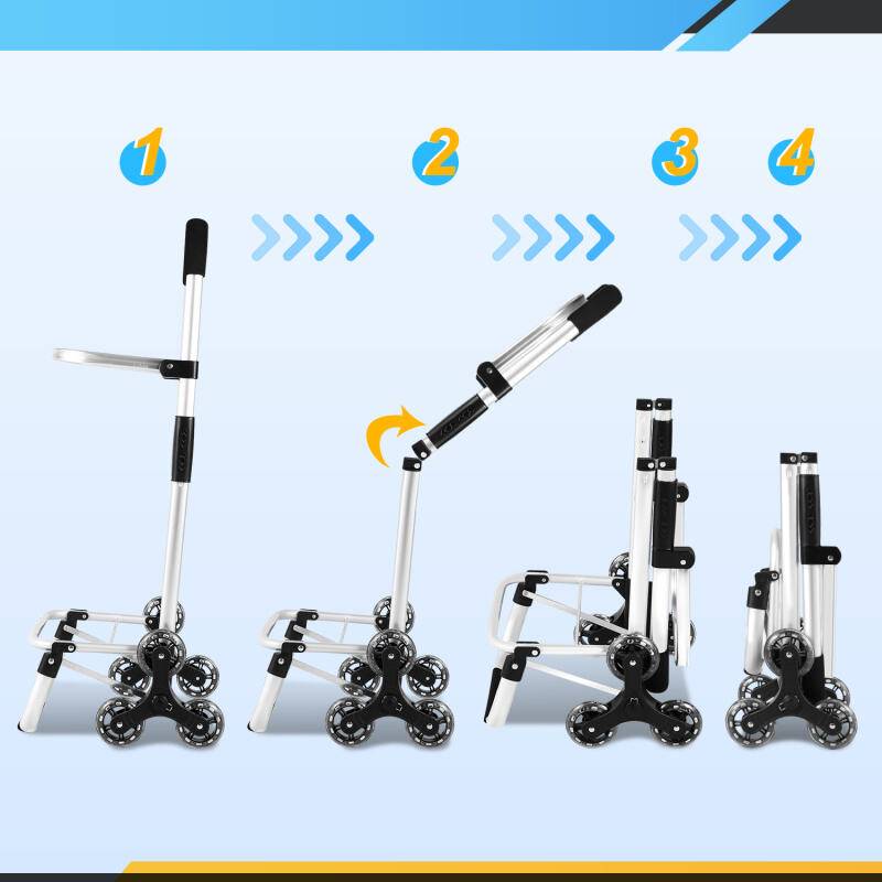 Einkaufstrolley Einkaufswagen klappbar Tragbare Leicht Trolley mit Treppensteiger-Funktion 40 L