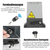 Schiebetorantrieb Toröffner 370W Motor Set bis 800kg Torantrieb Automatischer Mit WiFi Bluetooth APP und Fernbedienung + Schlüssel Schiebetorantrieb Toröffner 370W Motor Set bis 800kg Torantrieb Automatischer Mit WiFi Bluetooth APP und Fernbedienung + Schlüssel