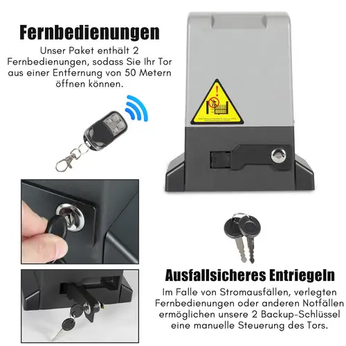 Schiebetorantrieb Toröffner 370W Motor Set bis 800kg Torantrieb Automatischer Mit WiFi Bluetooth APP und Fernbedienung + Schlüssel Schiebetorantrieb Toröffner 370W Motor Set bis 800kg Torantrieb Automatischer Mit WiFi Bluetooth APP und Fernbedienung + Schlüssel