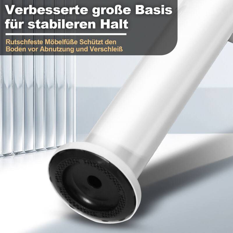 4X Möbelfüße 12-18cm Dehnbar（Weiß） Sockelfüße Stützfuß Schrankfuß Verstellbar Hotel Sockelfüße Füße