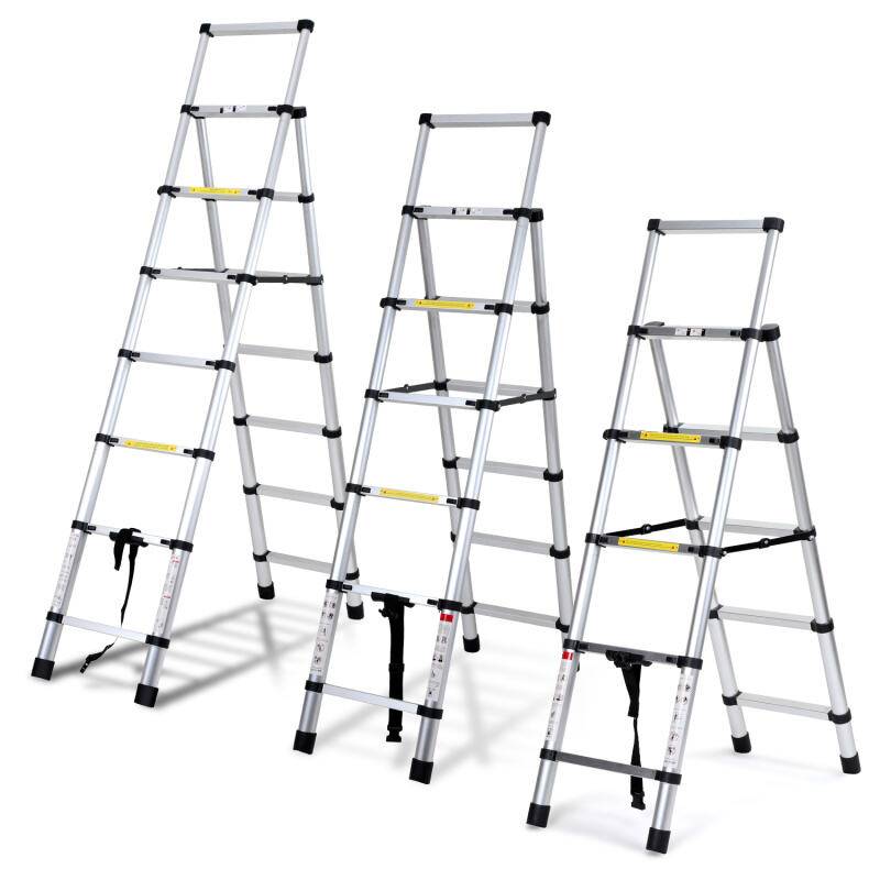 Teleskopleiter Ausziehleiter Klappleiter Stabil Aluminium Stehleiter 1.7m+2.0m