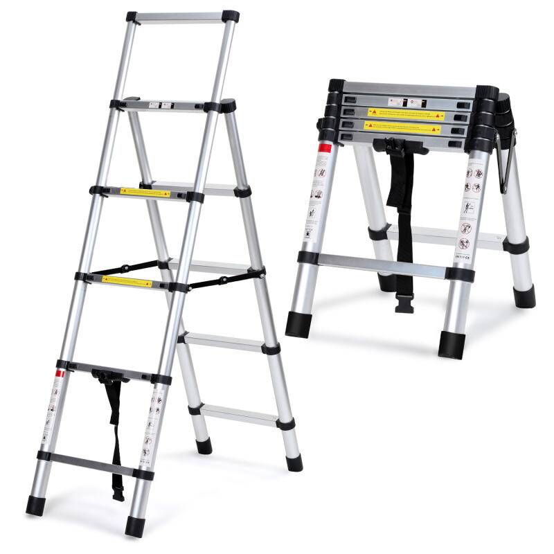 Teleskopleiter Ausziehleiter Klappleiter Stabil Aluminium Stehleiter 2.0m+2.3m