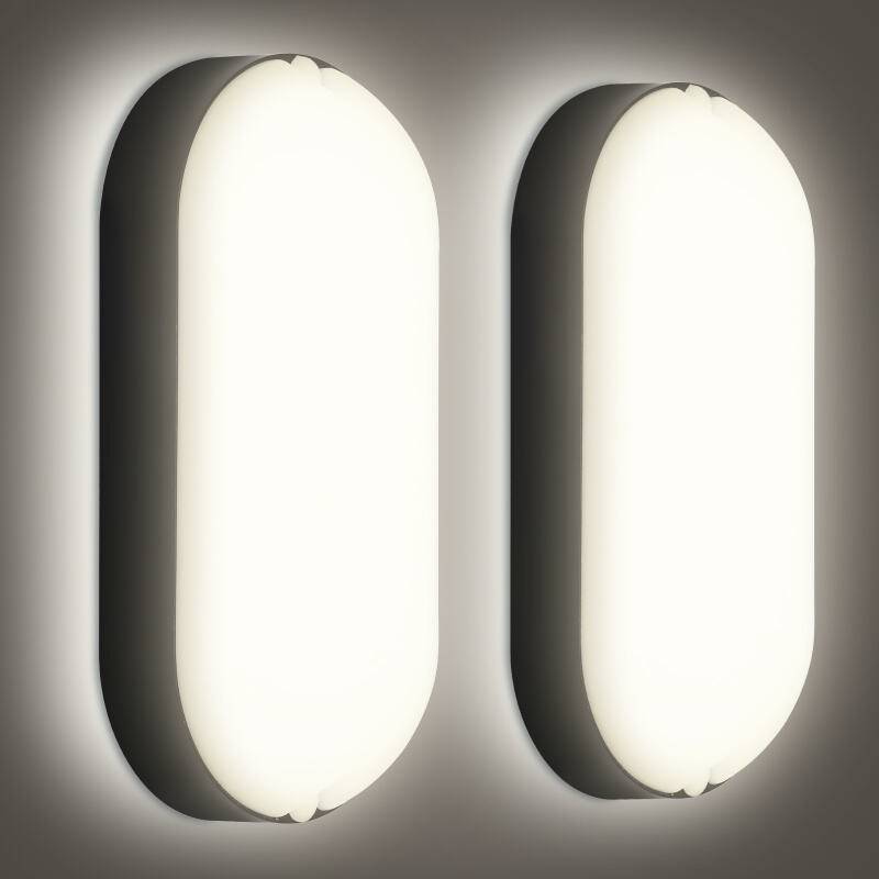 2x Feuchtraumleuchte LED Deckenleuchte 15W IP54 Werkstattlampe Wasserfest Kellerlampe