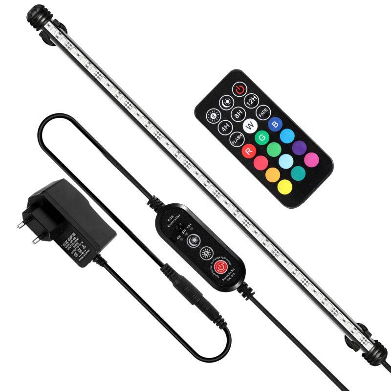 73cm LED Aquarium Lampe Tank Leuchtet Unterwasser Beleuchtung Dimmbar 3 Lichtmodi mit Timer,mit Fernbedienungen,IP67