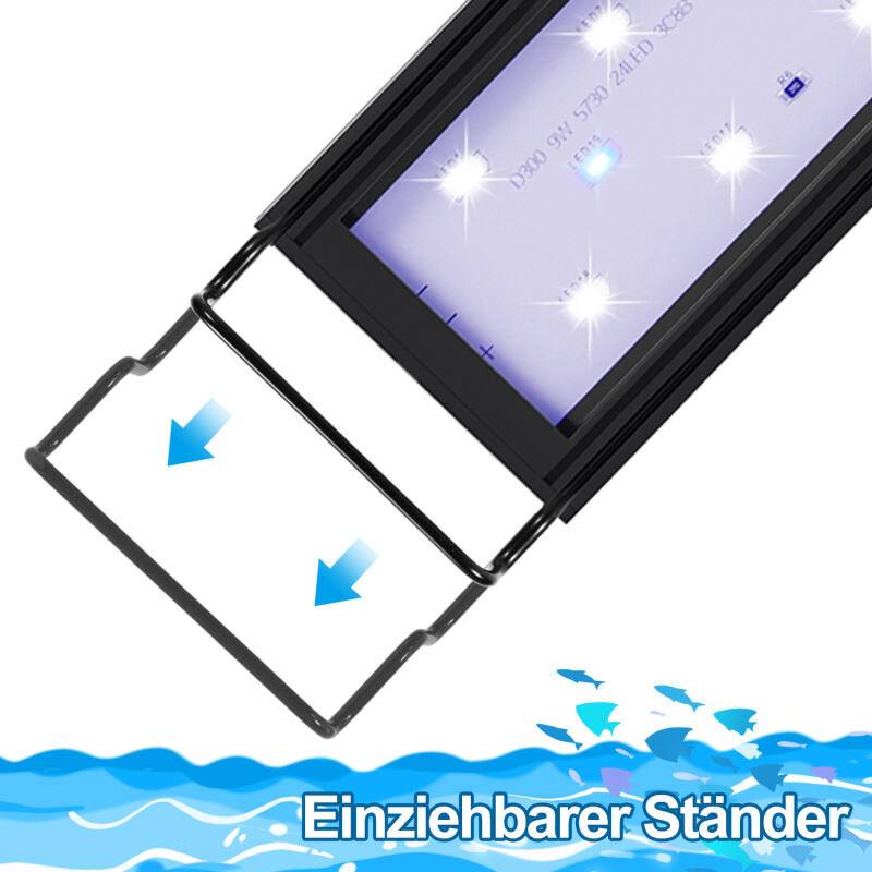 35-50cm LED Aquarium Beleuchtung Fisch Tank Lampe Vollspektrum Pflanzenlicht für Aquarienpflanzen Wachstum