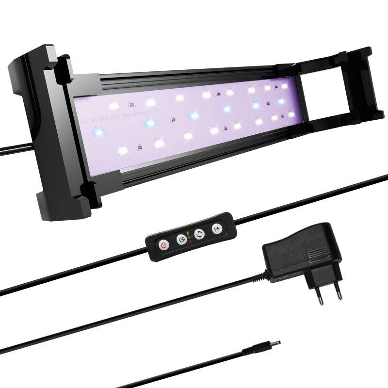 75-90cm LED Aquarium Beleuchtung Fisch Tank Lampe Vollspektrum Pflanzenlicht für Aquarienpflanzen Wachstum