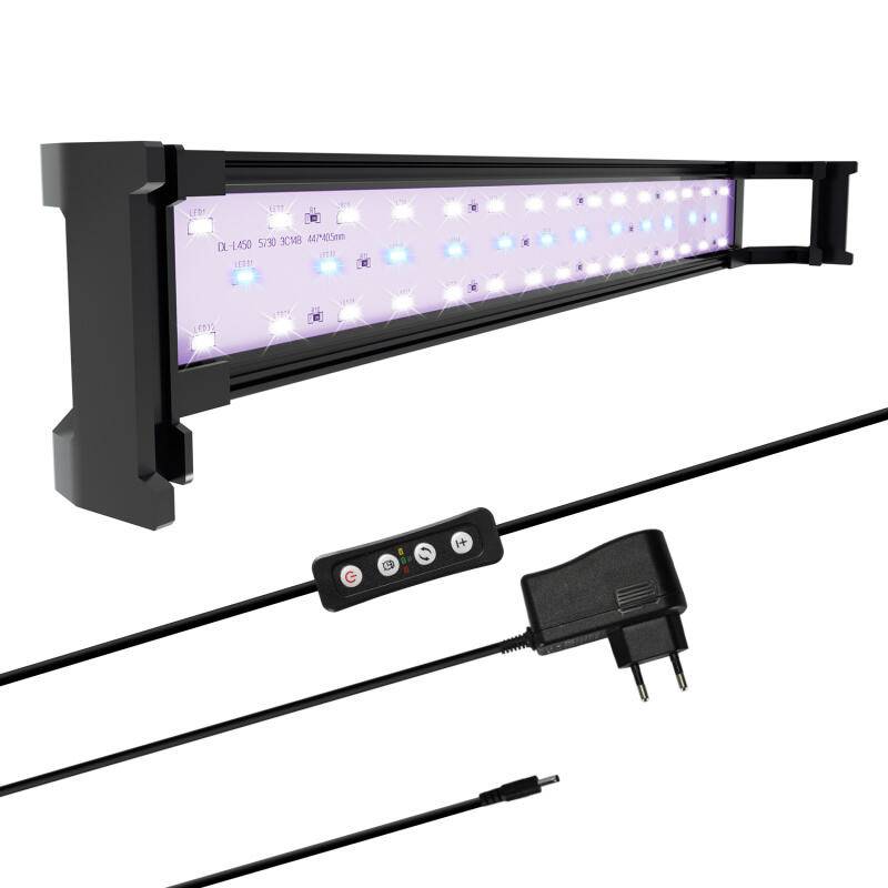 90-110cm LED Aquarium Beleuchtung Fisch Tank Lampe Vollspektrum Pflanzenlicht für Aquarienpflanzen Wachstum