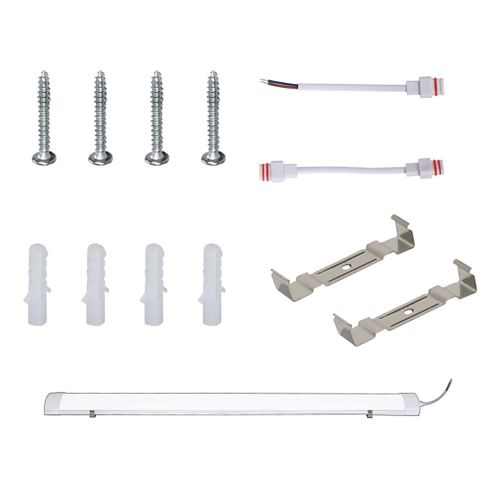 LED Feuchtraumleuchte 120CM 36W 3060LM Led Röhre Farbtemperatur einstellbar Werkstattlampe IP65 Wasserfest Kellerlampe