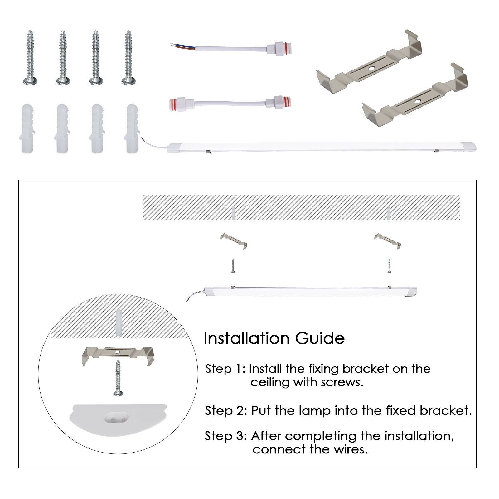 LED Feuchtraumleuchte Wannenleuchte 60cm 18w 4000K Neutralweiß IP65 Wasserdicht Werkstattlampe Wasserfest Kellerlampe T8 Roehre