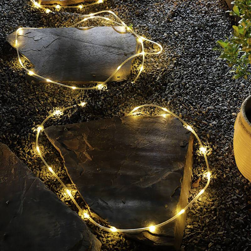 32 M Solar Lichterkette Lichtschlauch LED Lichterkette 8 Lichtmodi Party Garten Innen Außen Deko Weihnachtsbeleuchtung