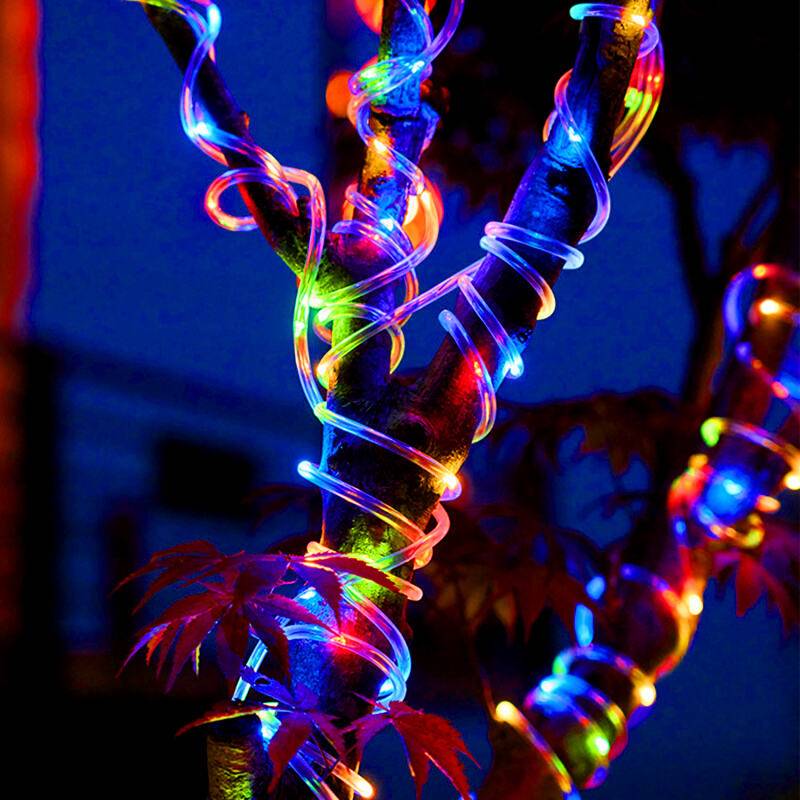 20M LED Lichterschlauch LED Lichterkette 8 Modi IP65 Wasserdicht Lichtschlauch Außen Garten Party Weihnachten Deko Bunt