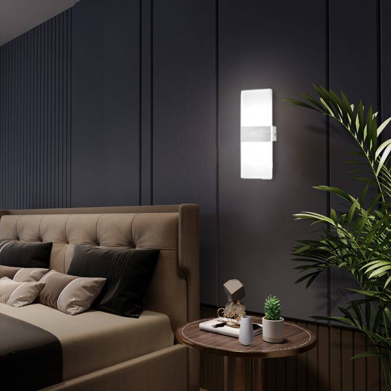 LED Wandleuchte 12W Flurleuchte Innen Wandstrahler Wandlampe Außen Flurlampe Weiß