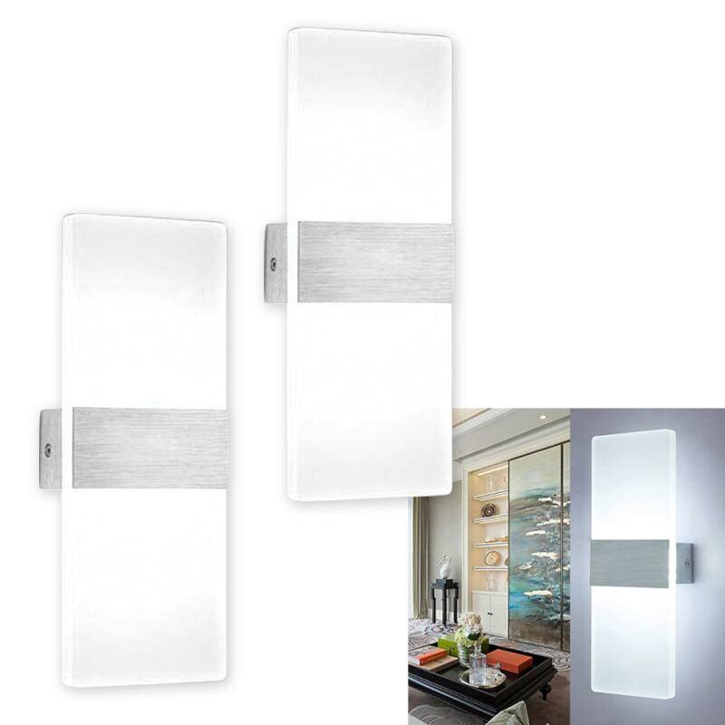 LED Wandleuchte 12W Flurleuchte Innen Wandstrahler Wandlampe Außen Flurlampe Weiß