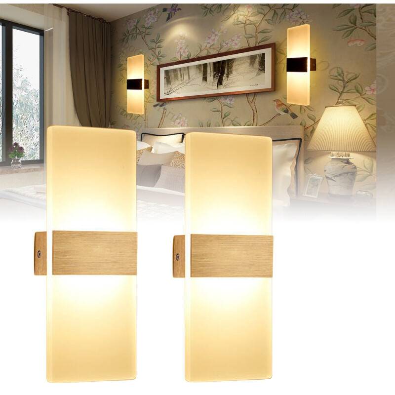 LED Wandleuchte 12W Flurleuchte Innen Wandstrahler Wandlampe Außen Flurlampe Warmweiß