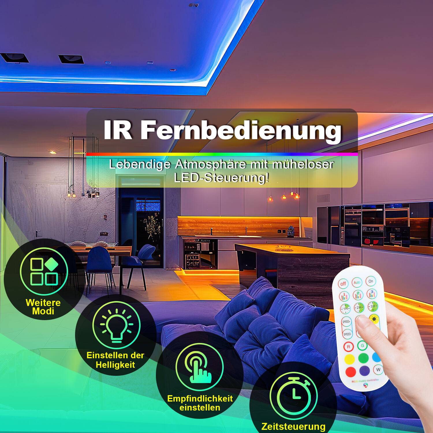NEON LED Streifen Dimmbar 10M, RGBIC Neon LED Strip, App Steuerung und Fernbedienung Timer Musik Sync, mit Alexa und Google Assistant Innen Außen