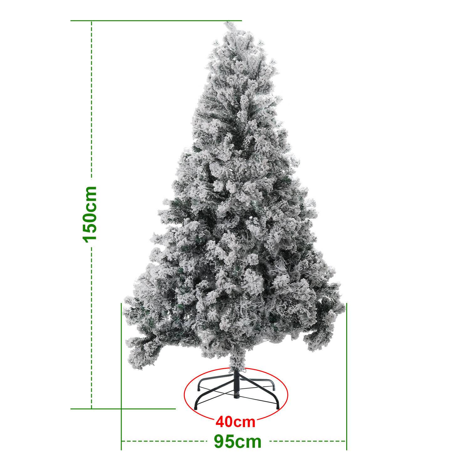 Weihnachtsbaum Beflockung Schneestaub Weihnachtsdekoration Kunstbaum 150cm mit Schneestaub