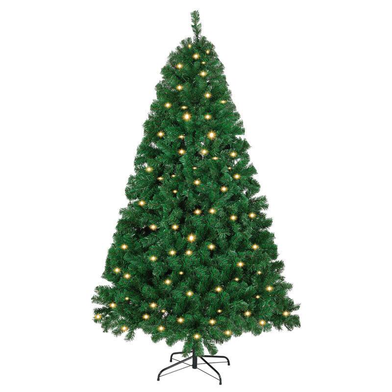 Künstlicher Weihnachtsbaum 210cm Künstlicher Tannenbaum mit Beleuchtung LED Tannenbaum für Weihnachten-Dekoration