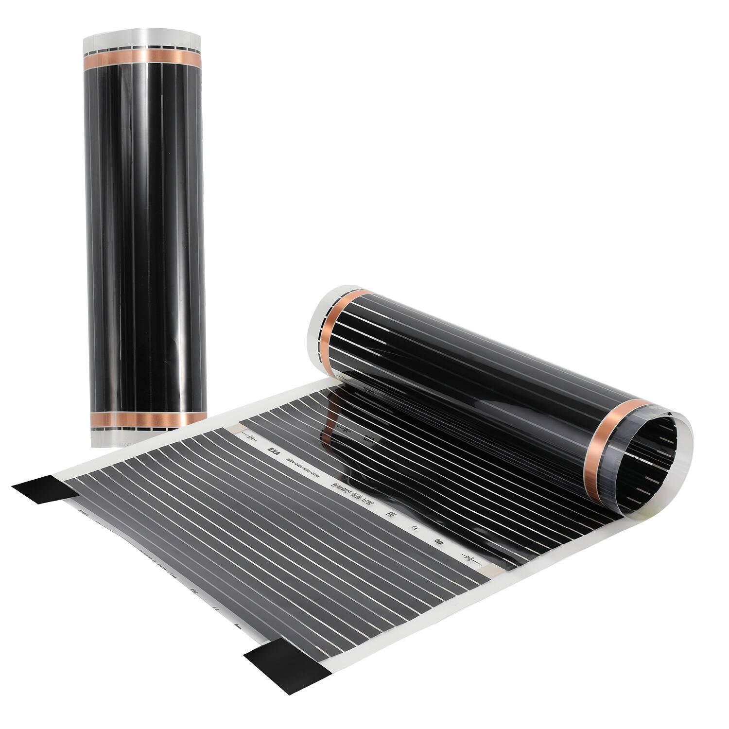 220W/m2, Heizfolie Infrarot-Elektroheizung, Fußbodenheizung, Größe der Einzelstücke: Länge 2,0 m, Breit 0,5 m (8㎡)