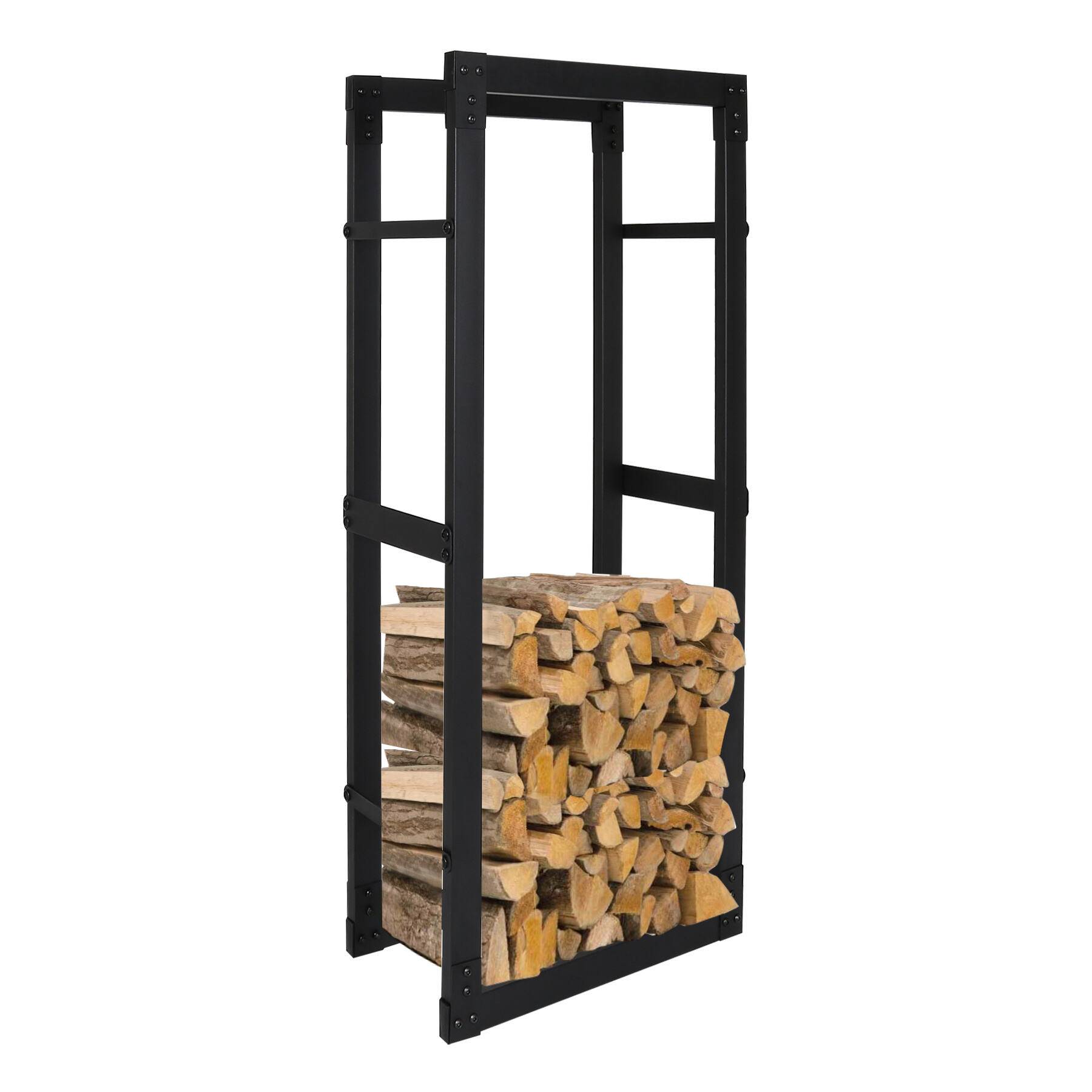 Kaminholzregal 100 x 25 x 40 cm Brennholzregal Kaminholzständer Metall Stapelhilfe