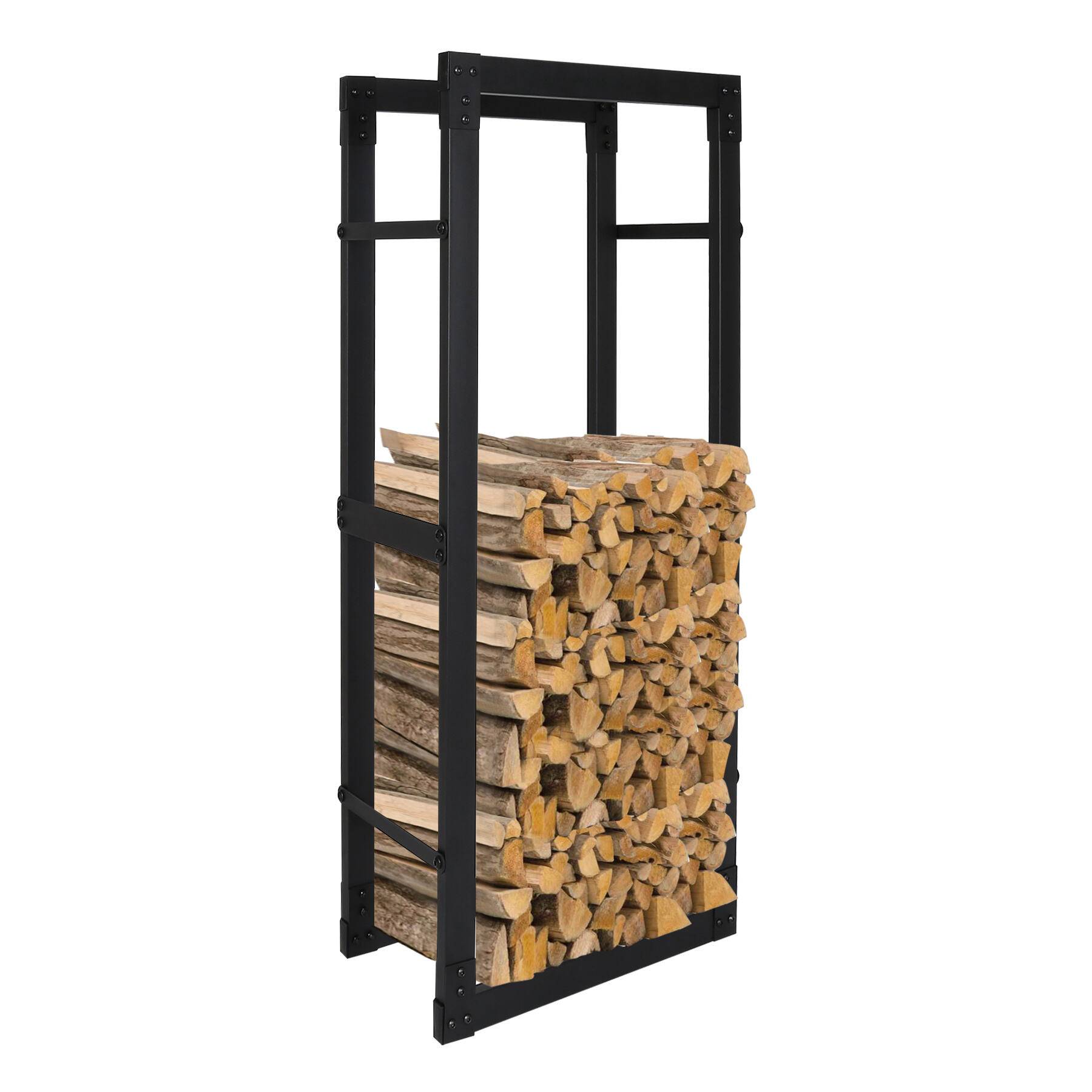 Kaminholzregal 150 x 25 x 60 cm Brennholzregal Kaminholzständer Metall Stapelhilfe