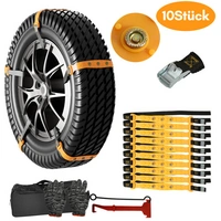 Schneeketten 10 Stück Auto Anti-Rutsch Spikes Universal Reifenketten für Reifenbreite 175-295 mm für meisten PKW LKW SUV Schneeketten 10 Stück Auto Anti-Rutsch Spikes Universal Reifenketten für Reifenbreite 175-295 mm für meisten PKW LKW SUV