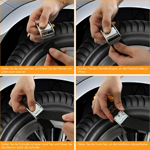 Schneeketten 10 Stück Auto Anti-Rutsch Spikes Universal Reifenketten für Reifenbreite 175-295 mm für meisten PKW LKW SUV Schneeketten 10 Stück Auto Anti-Rutsch Spikes Universal Reifenketten für Reifenbreite 175-295 mm für meisten PKW LKW SUV