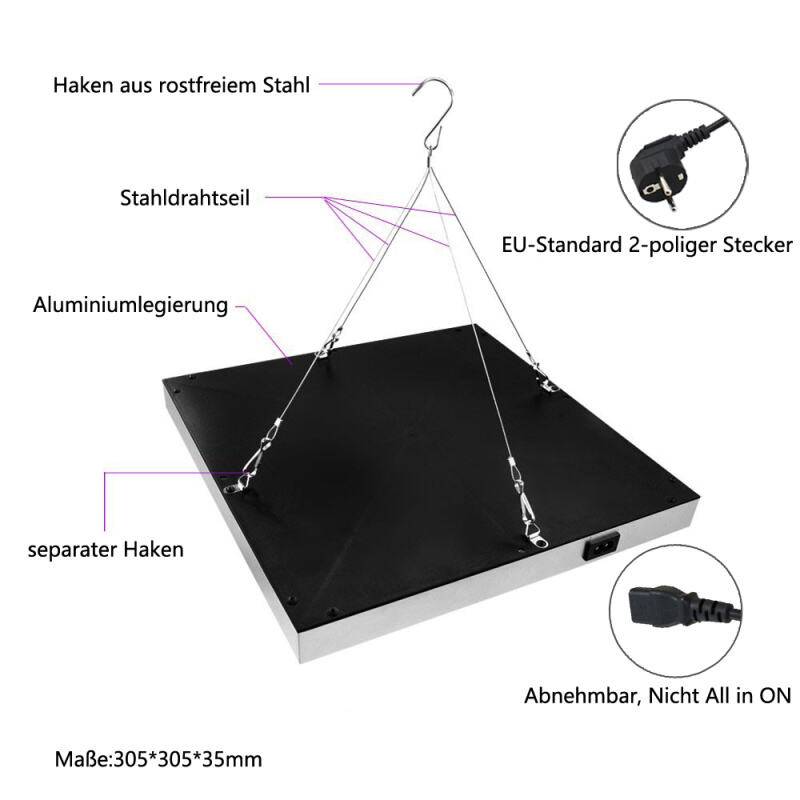 15W LED Zimmerpflanzen Pflanzenlampe Grow Lampe Pflanzenlicht Wachstumslampe