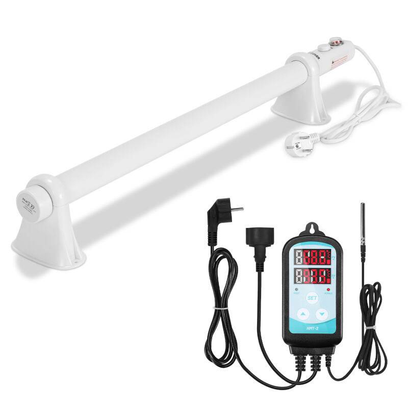 Gewächshausheizung 90W Mit 3000W Digitaltemperaturregler Elektrische Stabheizung Weiß für Gewächshäuser Flexible Installation