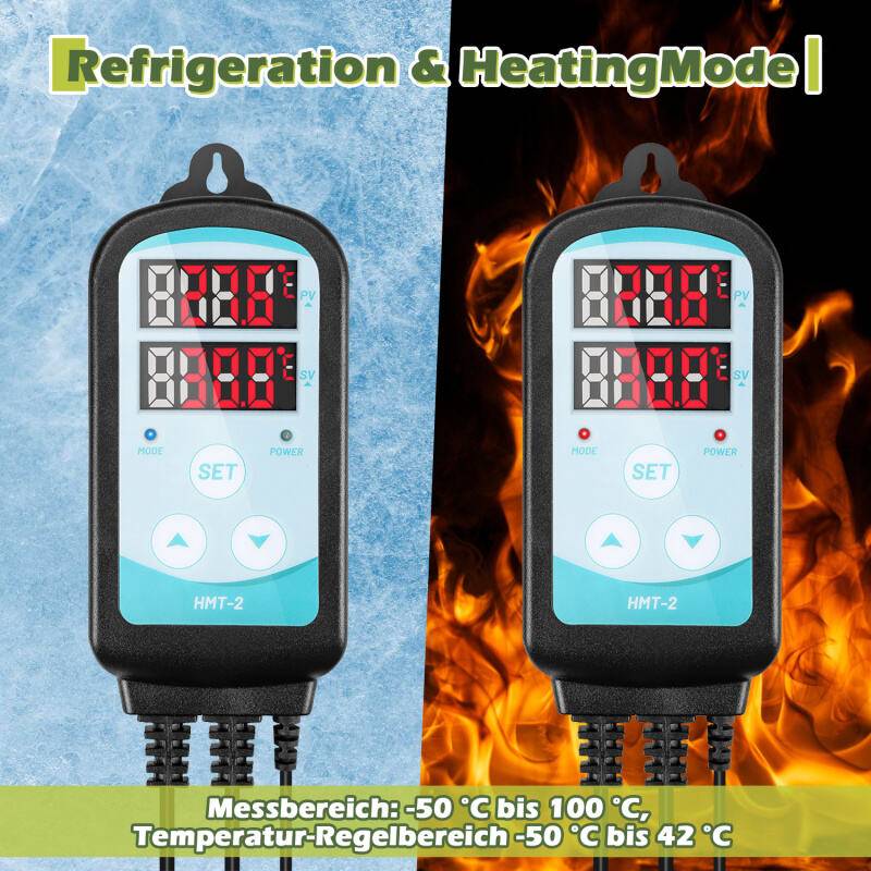 Gewächshausheizung 180W Mit 3000W Digitaltemperaturregler Elektrische Stabheizung Weiß für Gewächshäuser Flexible Installation