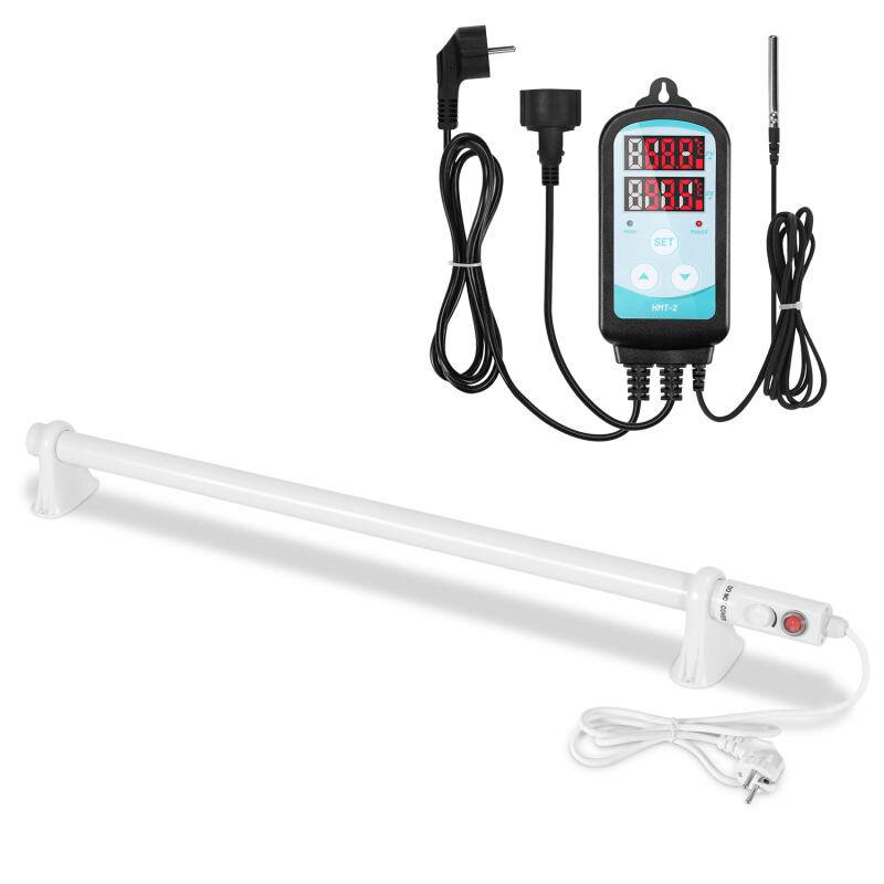 Gewächshausheizung 135W Mit 3000W Digitaltemperaturregler Elektrische Stabheizung Weiß für Gewächshäuser Flexible Installation